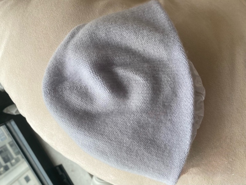 自用首選 Hermès 嬰兒羊絨帽 Cashmere 淺藍木馬刺繡 近全新-1