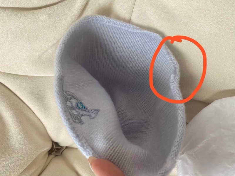 自用首選 Hermès 嬰兒羊絨帽 Cashmere 淺藍木馬刺繡 近全新-5