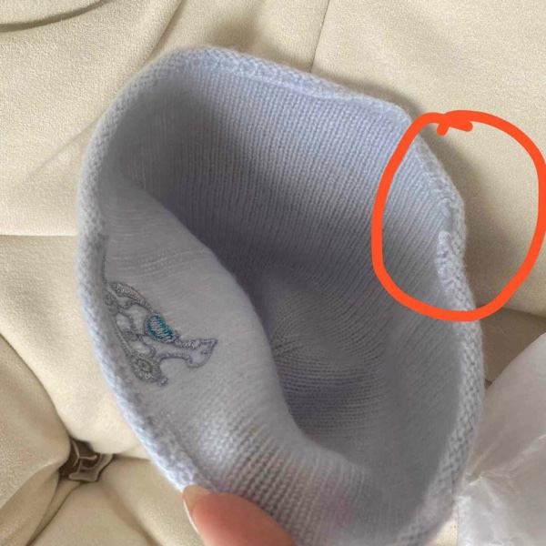 自用首選 Hermès 嬰兒羊絨帽 Cashmere 淺藍木馬刺繡 近全新-6