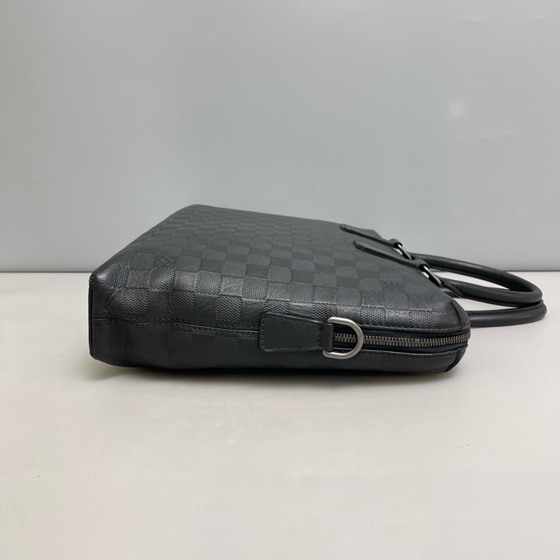 LV路易威登 男士 黑棋盤格全皮公文包 ，97新-2