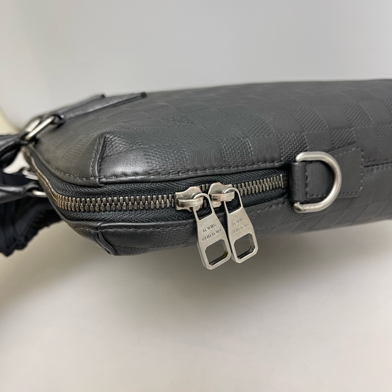 LV路易威登 男士 黑棋盤格全皮公文包 ，97新-7