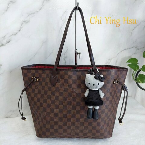 LV Neverfull MM🎀實品拍照🎀中款 棋盤格 托特包 N51105~~二手