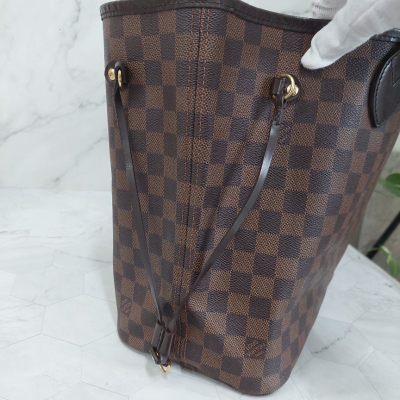 LV Neverfull MM🎀實品拍照🎀中款 棋盤格 托特包 N51105~~二手-22