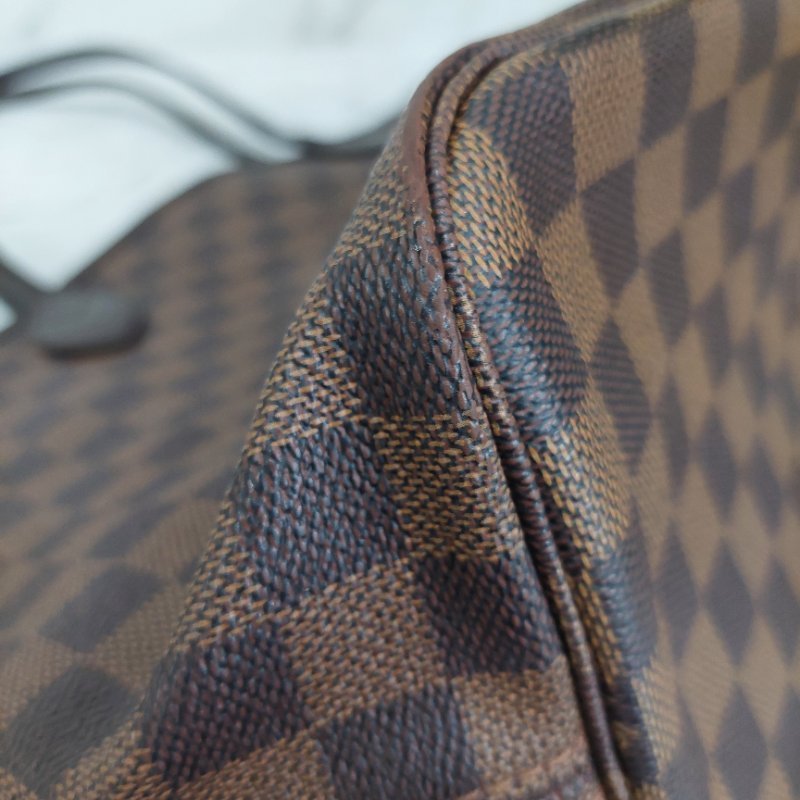 LV Neverfull MM🎀實品拍照🎀中款 棋盤格 托特包 N51105~~二手-29