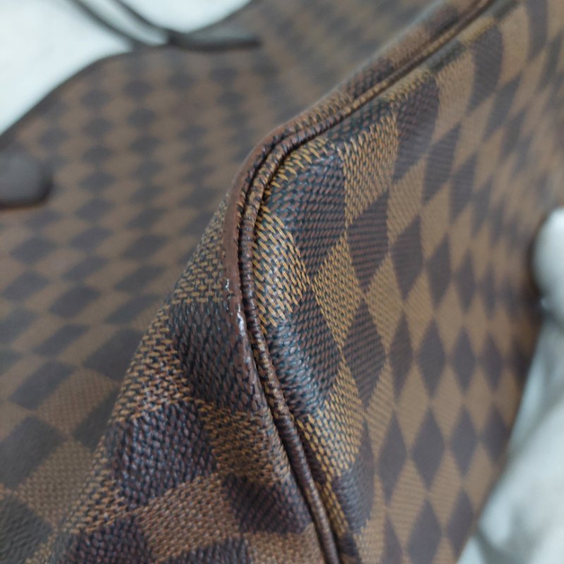 LV Neverfull MM🎀實品拍照🎀中款 棋盤格 托特包 N51105~~二手-30