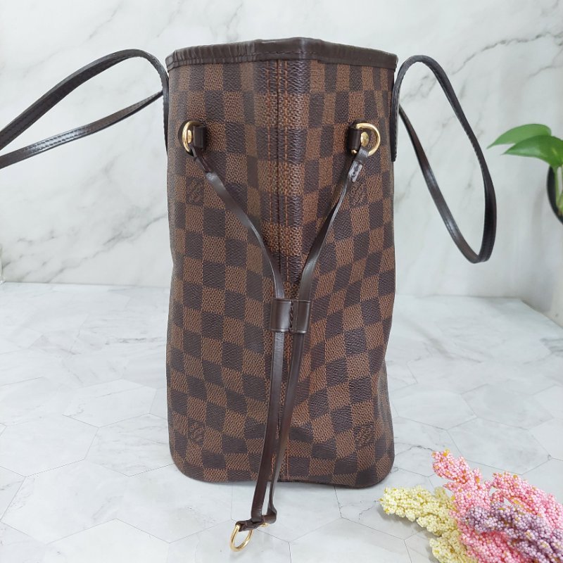 LV Neverfull MM🎀實品拍照🎀中款 棋盤格 托特包 N51105~~二手-32