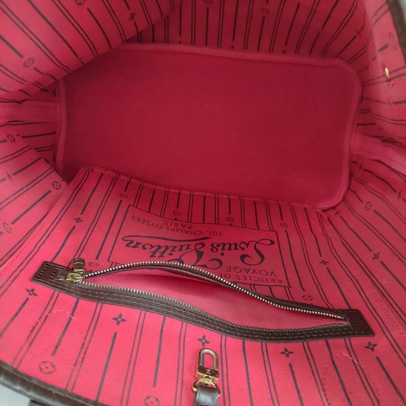 LV Neverfull MM🎀實品拍照🎀中款 棋盤格 托特包 N51105~~二手-35