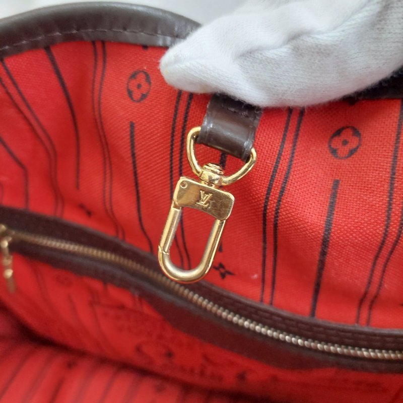 LV Neverfull MM🎀實品拍照🎀中款 棋盤格 托特包 N51105~~二手-36