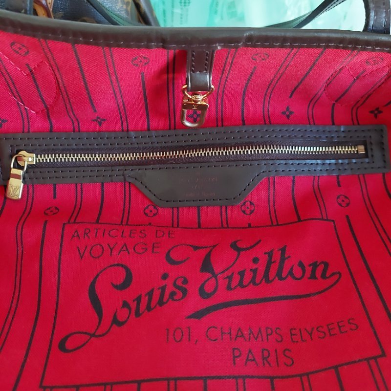 LV Neverfull MM🎀實品拍照🎀中款 棋盤格 托特包 N51105~~二手-41