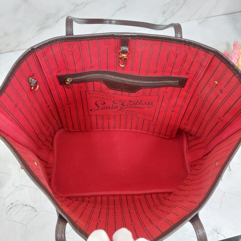 LV Neverfull MM🎀實品拍照🎀中款 棋盤格 托特包 N51105~~二手-45