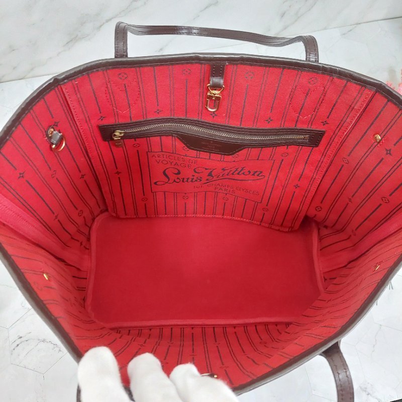 LV Neverfull MM🎀實品拍照🎀中款 棋盤格 托特包 N51105~~二手-46