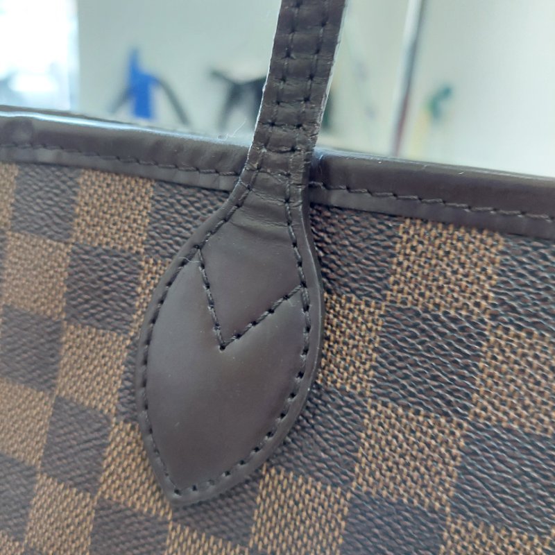 LV Neverfull MM🎀實品拍照🎀中款 棋盤格 托特包 N51105~~二手-76