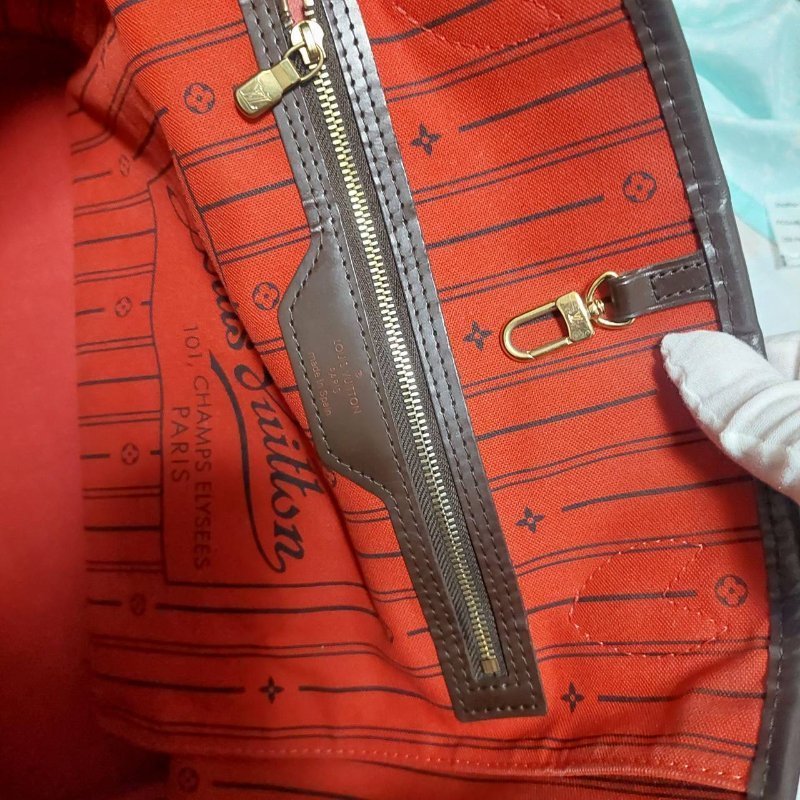 LV Neverfull MM🎀實品拍照🎀中款 棋盤格 托特包 N51105~~二手-84