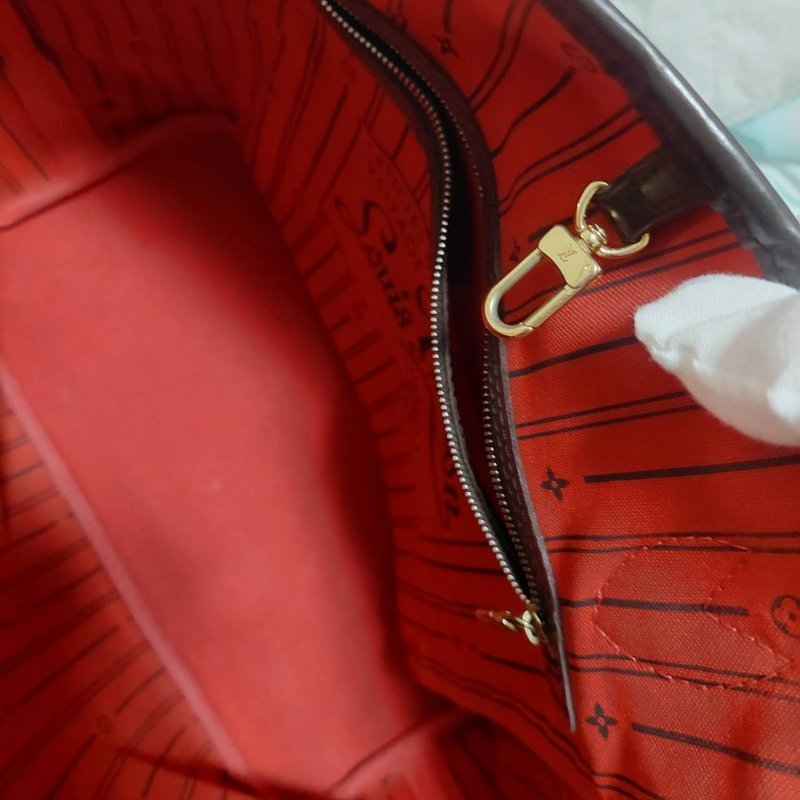 LV Neverfull MM🎀實品拍照🎀中款 棋盤格 托特包 N51105~~二手-90