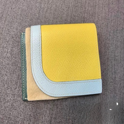 極新 愛馬仕 Hermès Camille 拼色卡包零錢包｜清新撞色款｜附盒