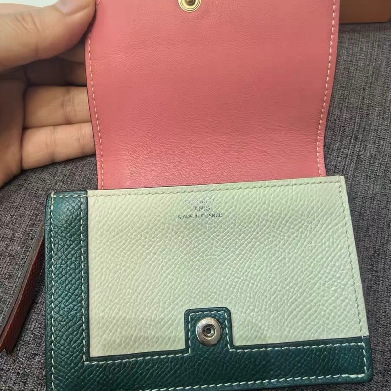 極新 愛馬仕 Hermès Camille 拼色卡包零錢包｜清新撞色款｜附盒-3