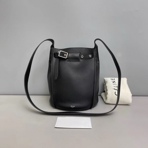 Celine賽琳 Big bag bucket黑色全皮水桶包