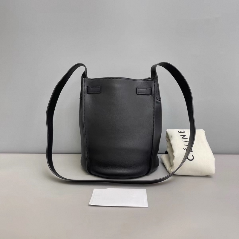 Celine賽琳 Big bag bucket黑色全皮水桶包-1