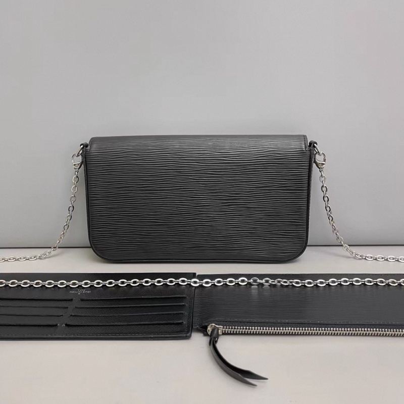 LV路易威登 黑色水波紋三合一-1