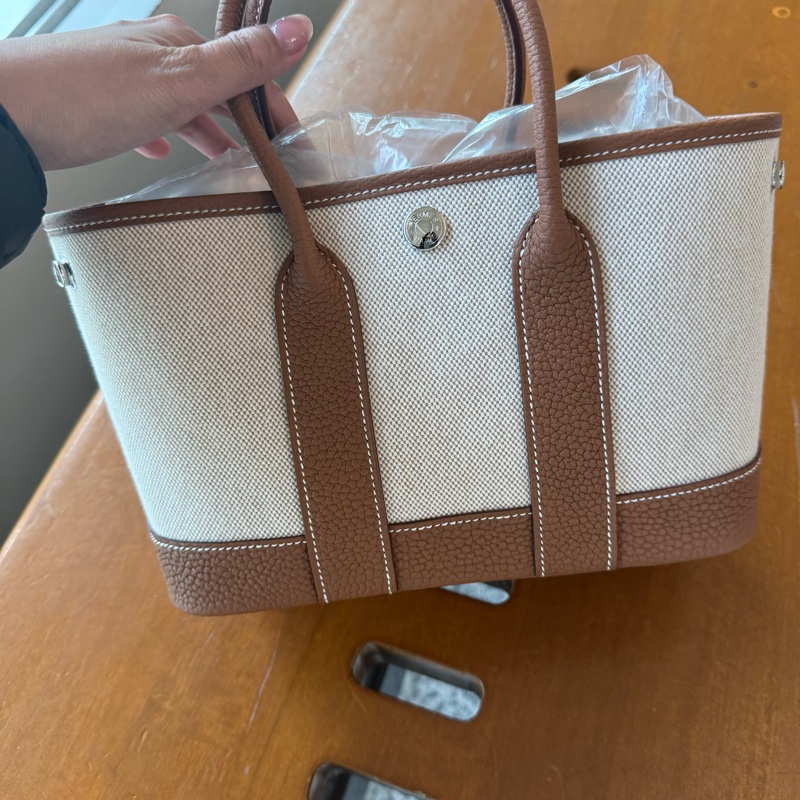 愛馬仕 Hermes mini gp 金棕帆布-0