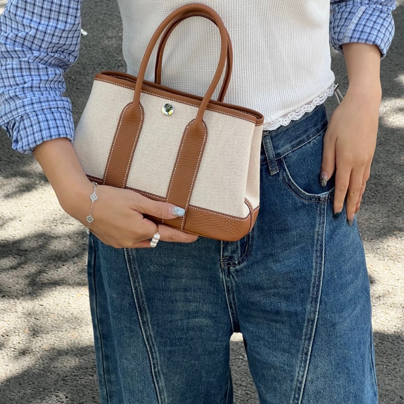 愛馬仕 Hermes mini gp 金棕帆布-7