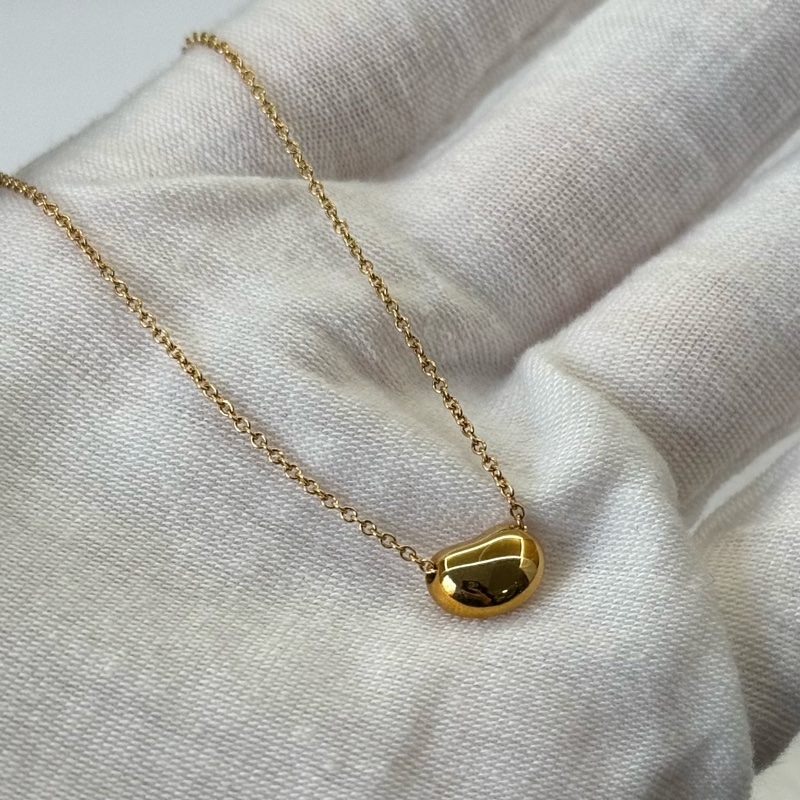 TIFFANY 蒂芙尼 相思豆 BEAN  18K金項鍊-3