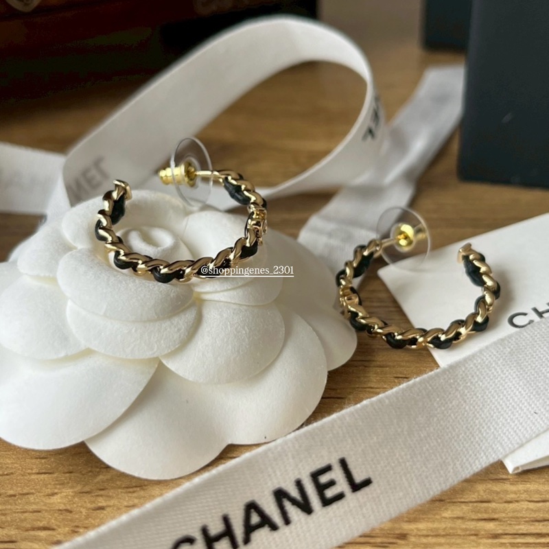 預定保留中🧬香奈兒 Chanel 26P 皮穿練圈圈耳環 ❗️尚未抵台-3
