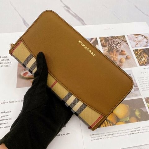 BURBERRY經典英倫格紋長夾