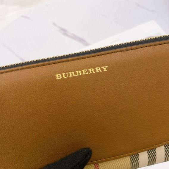 BURBERRY經典英倫格紋長夾-1