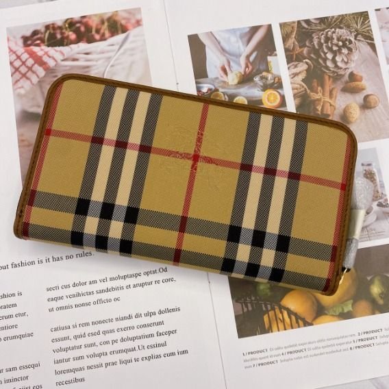 BURBERRY經典英倫格紋長夾-4