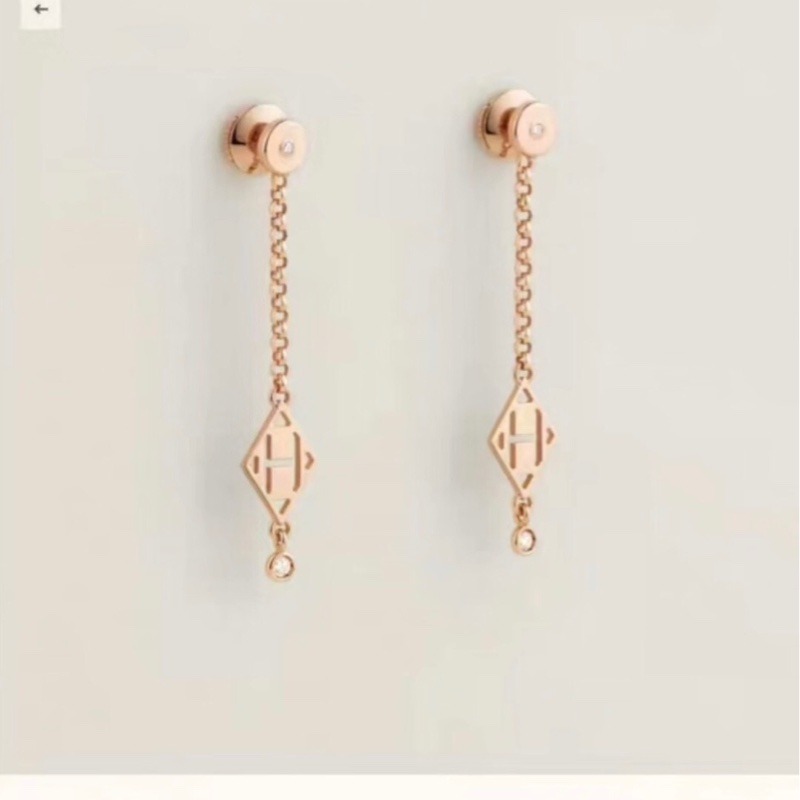 Hermes愛馬仕 Ex-Libris H馬鞍釘流蘇耳環，經典 H Logo-6