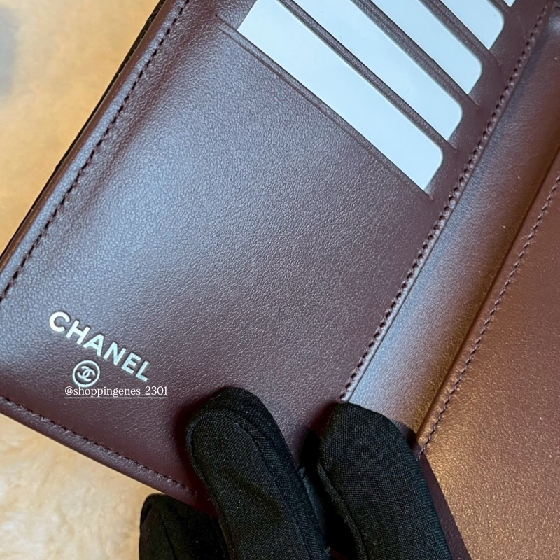香奈兒 Chanel 經典款 黑銀中夾 荔枝牛皮-9