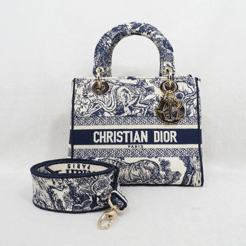 Dior Lady D-Lite Medium 迪奧戴妃包中號五格動物園刺繡款手提單肩包