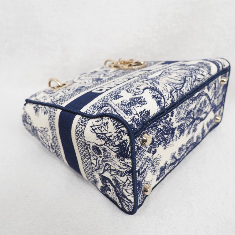 Dior Lady D-Lite Medium 迪奧戴妃包中號五格動物園刺繡款手提單肩包-11