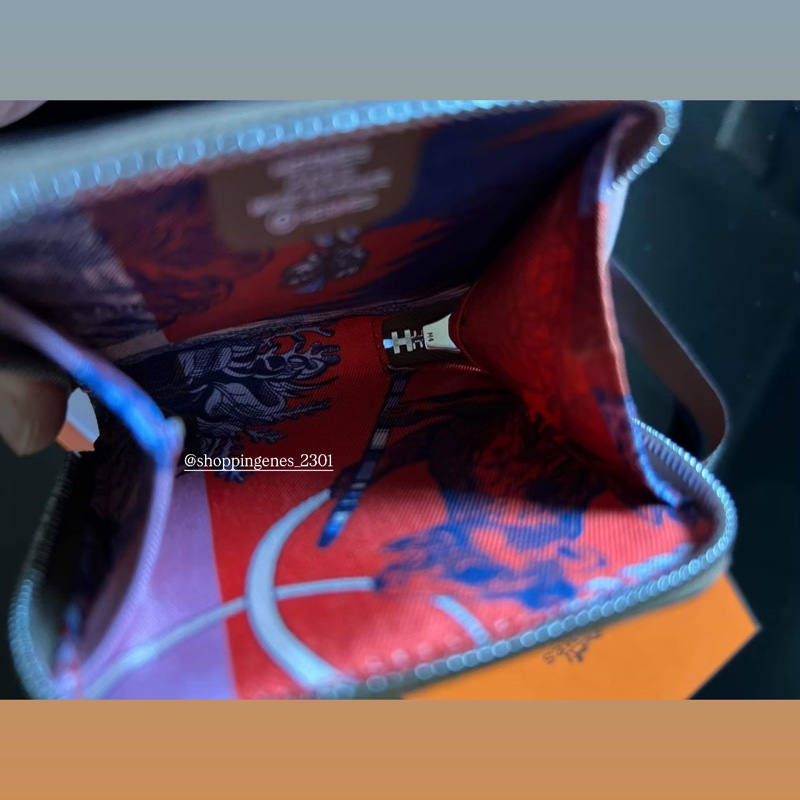 愛馬仕 Hermès 拉鏈零錢包 大象灰-3