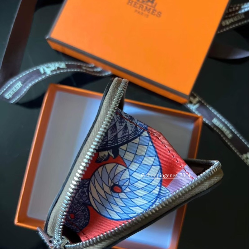 愛馬仕 Hermès 拉鏈零錢包 大象灰-5