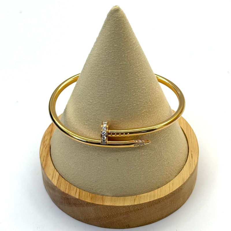 CARTIER 卡地亞  JUSTE UN CLOU 鑲鑽18K金手環-0