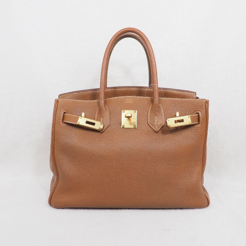 Hermes Birkin 30 Gold 愛馬仕鉑金包30金棕色金扣 Togo-5