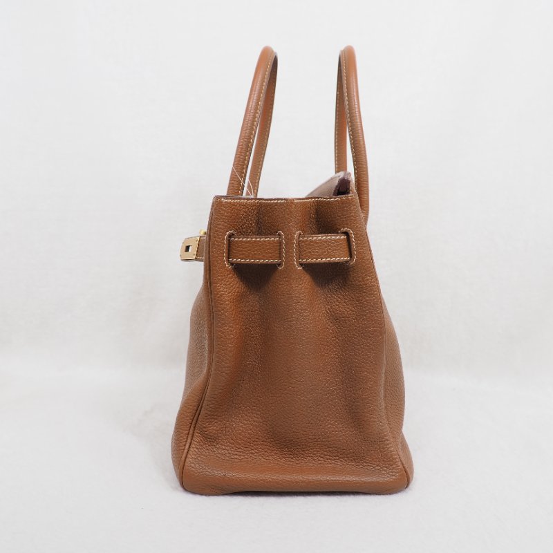 Hermes Birkin 30 Gold 愛馬仕鉑金包30金棕色金扣 Togo-7