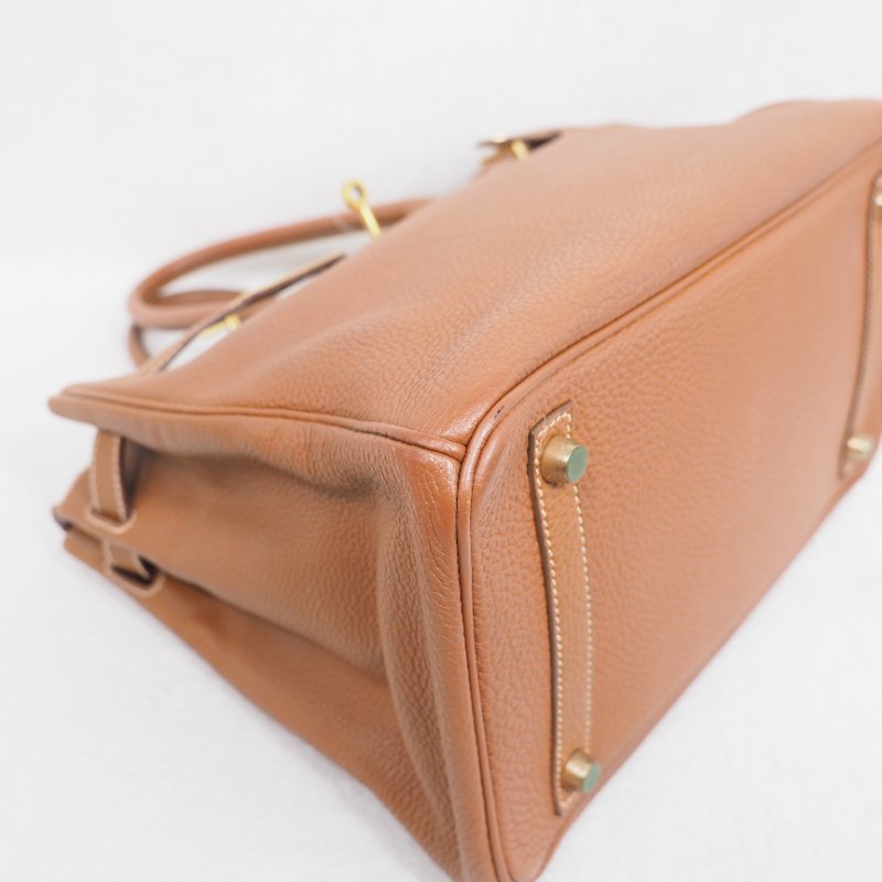 Hermes Birkin 30 Gold 愛馬仕鉑金包30金棕色金扣 Togo-9