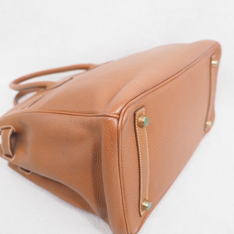 Hermes Birkin 30 Gold 愛馬仕鉑金包30金棕色金扣 Togo-12