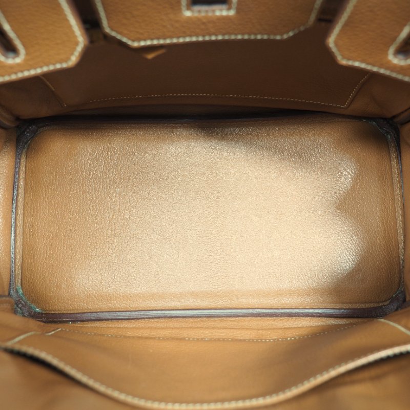 Hermes Birkin 30 Gold 愛馬仕鉑金包30金棕色金扣 Togo-15