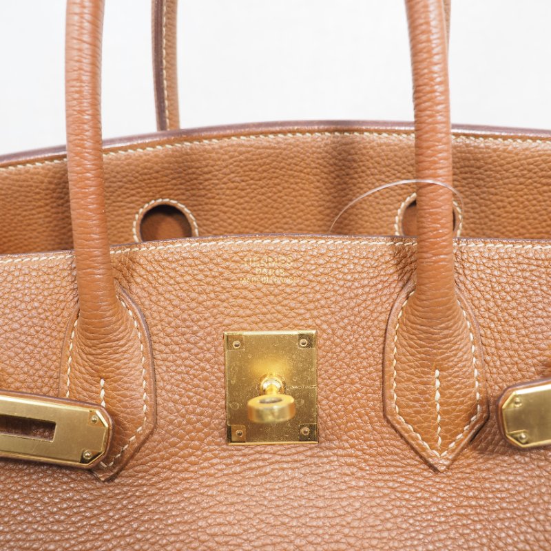 Hermes Birkin 30 Gold 愛馬仕鉑金包30金棕色金扣 Togo-22