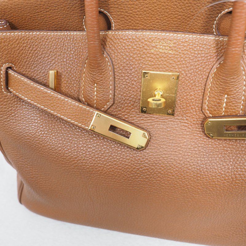 Hermes Birkin 30 Gold 愛馬仕鉑金包30金棕色金扣 Togo-25
