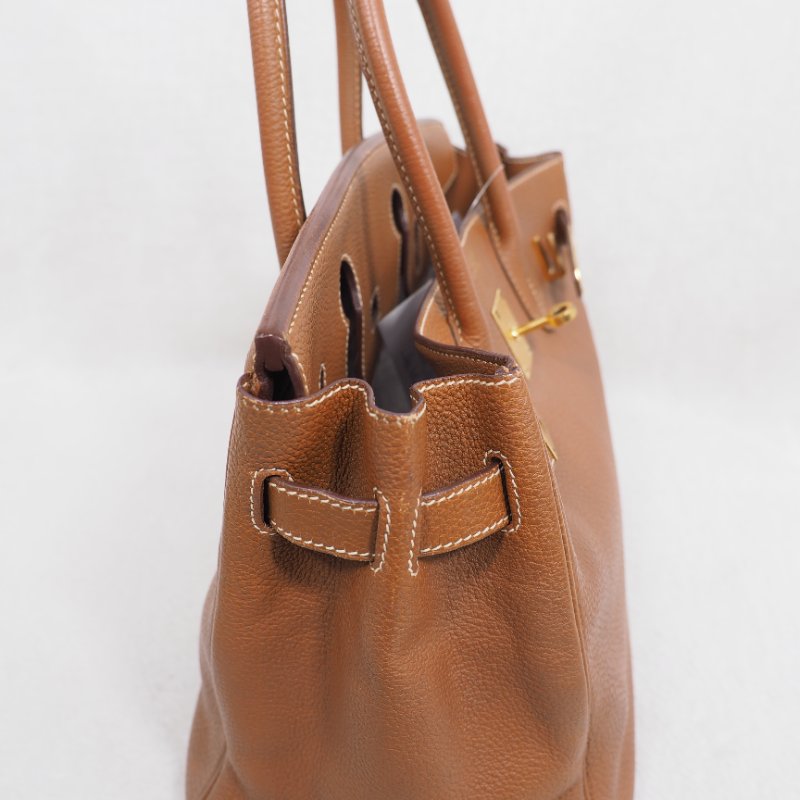 Hermes Birkin 30 Gold 愛馬仕鉑金包30金棕色金扣 Togo-26