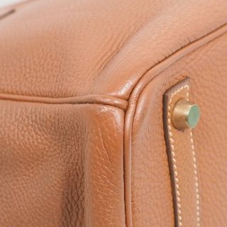 Hermes Birkin 30 Gold 愛馬仕鉑金包30金棕色金扣 Togo-36