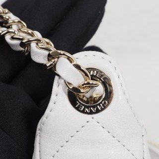 Chanel 25C Purse with chain 香奈兒淺灰色鏈條單肩包斜挎包相機包郵差包-24