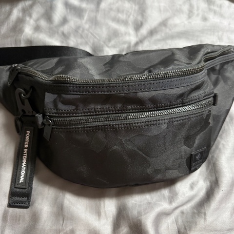 PORTER INTERNATIONAL - 軍風迷彩MILLER腰包 - 黑