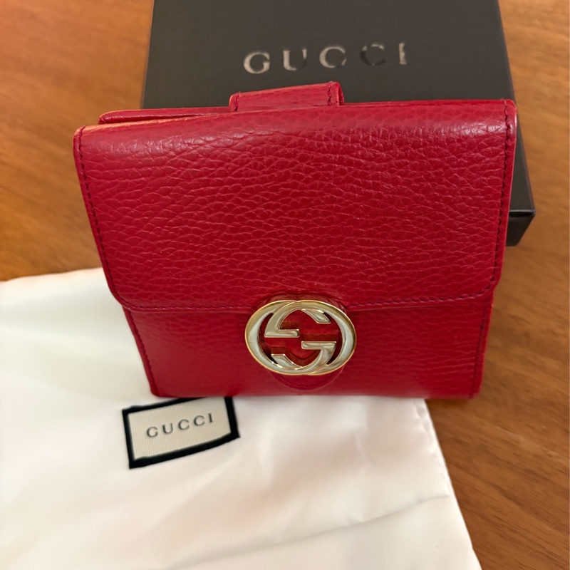 Gucci 紅色銀包-0