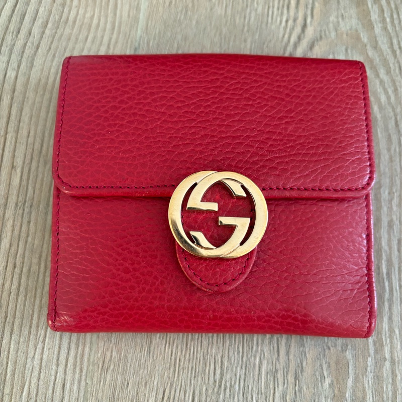 Gucci 紅色銀包-1